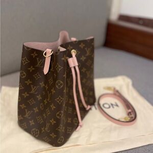 Louis Vuitton Monogram Brown with Pink Accents Shoulder Bag